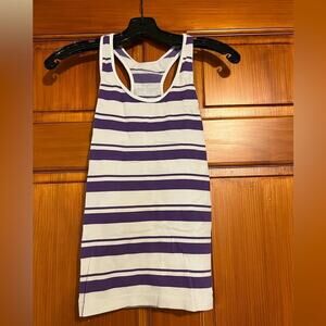 Vintage Womens Ribbed Striped Tank Top Small Medium 2006